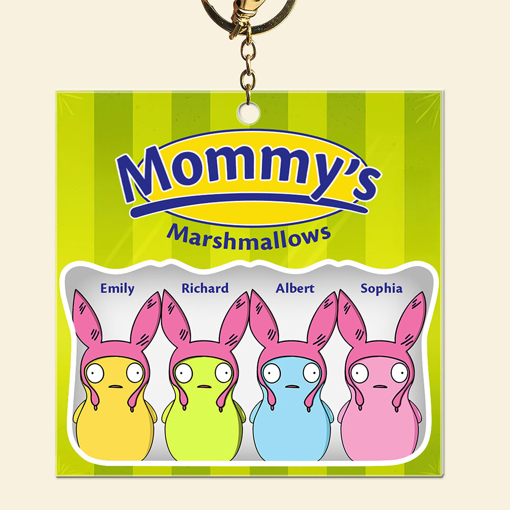 Personalized Gifts For Mom Keychain Mommy's Marshmallows Easter Gifts 03KAQN120225-Homacus