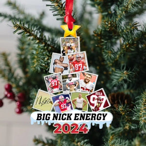 Custom Photo Gifts For American Football Fans Christmas Ornament 10hupu150824-Homacus