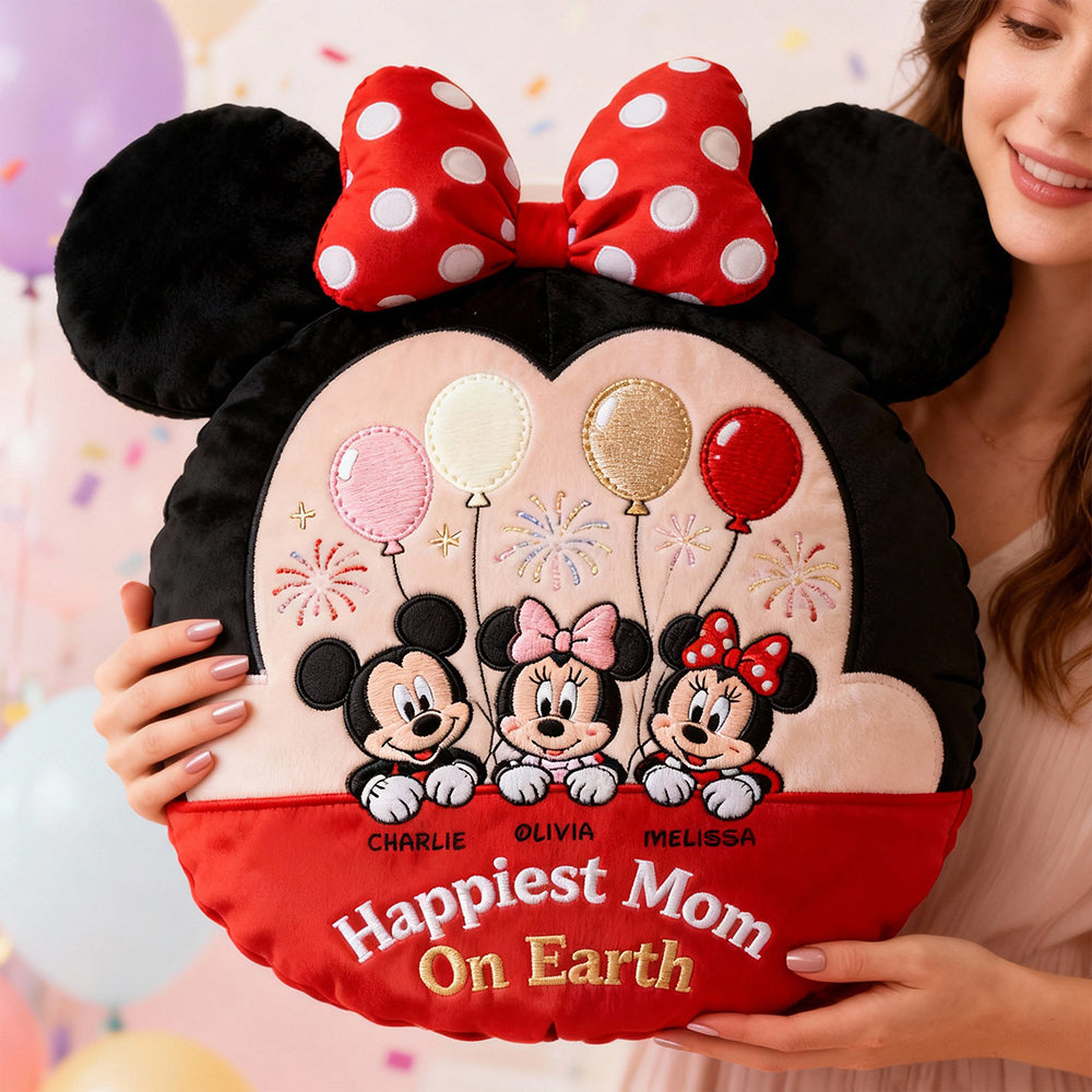 Happiest Mom On Earth Personalized Gifts For Mom Shaped Pillow 01nadt020226-Homacus