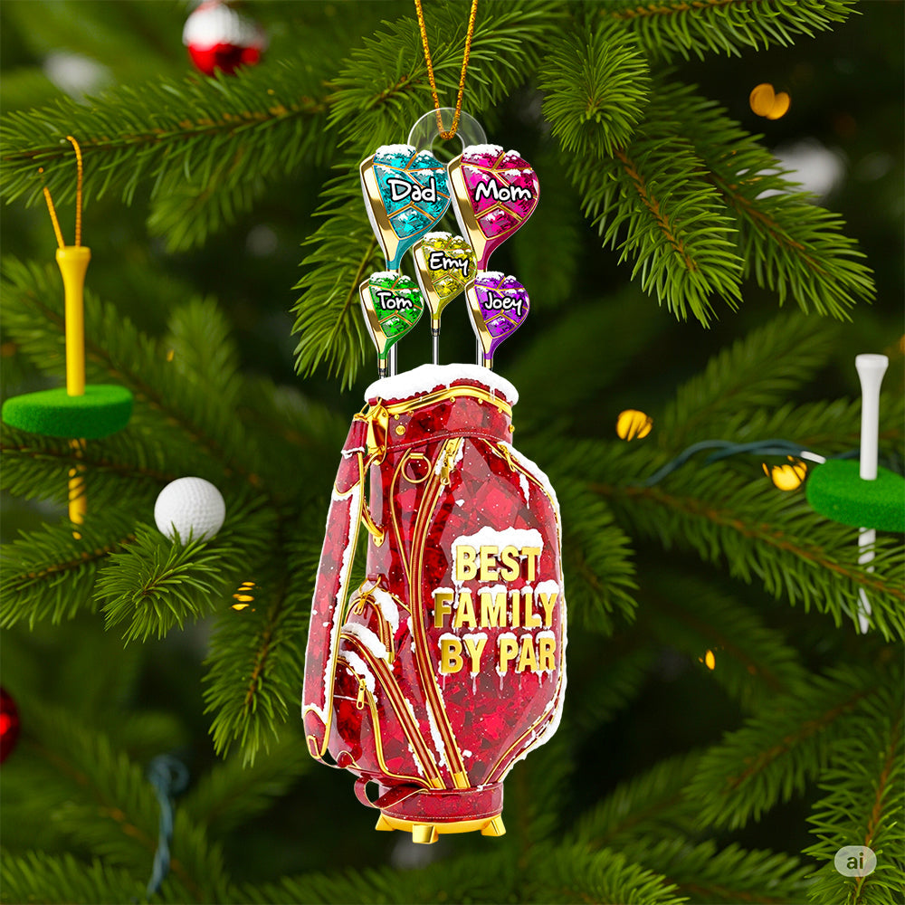 Golf Family Hand Christmas Ornament Personalized Gifts For Family 04OHDT200825-Homacus