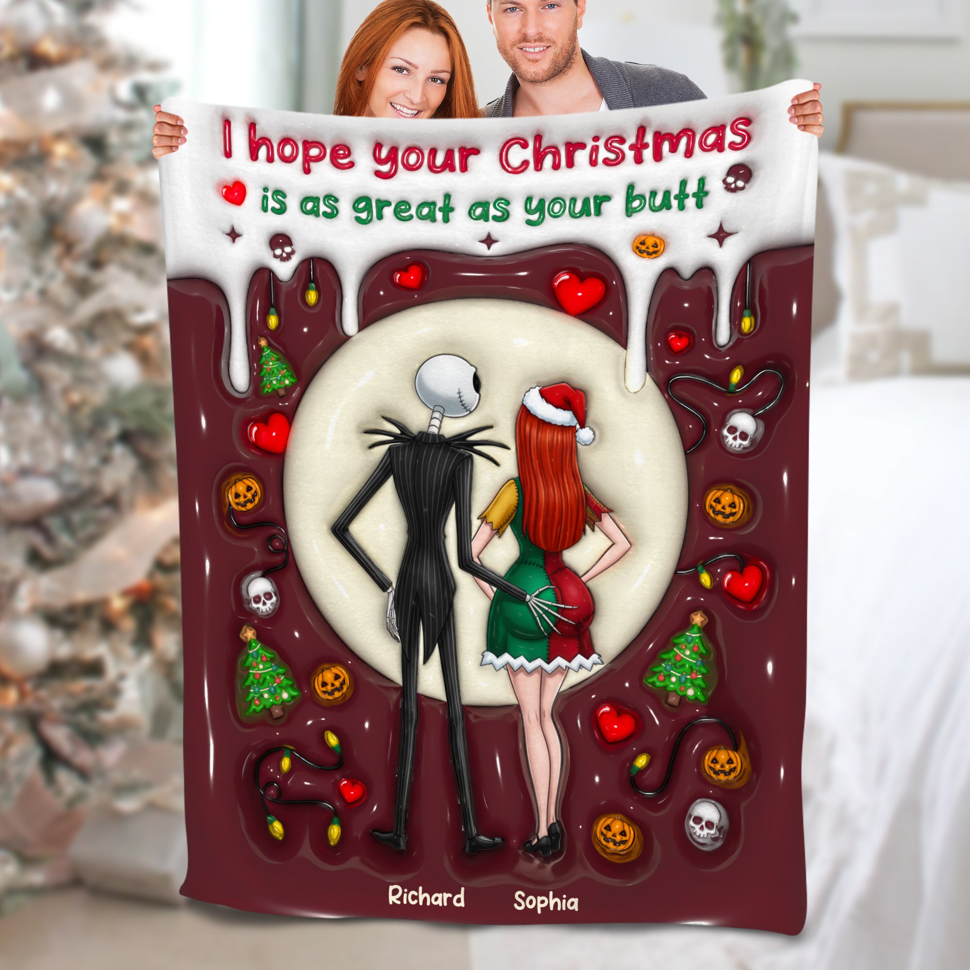 Naughty Couple Blanket - Personalized Gifts For Couples 05NAQN031125-Homacus