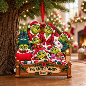 Furry Naughty Family Acrylic Ornament - Personalized Christmas Gifts For Family 01ohtn021026