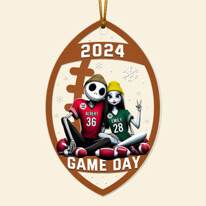 Personalized Gifts For Couple Love Football Acrylic Ornament 07ACQN121024-Homacus