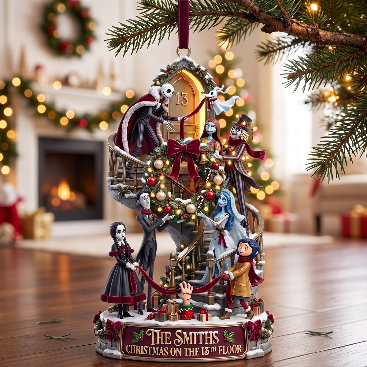 Spooky Christmas Ornament - Personalized Gifts For Family 04hatn180826