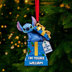 Funny Alien Couple Ornament - Personalized Christmas Gift For Couples 01HYLU230925-Homacus