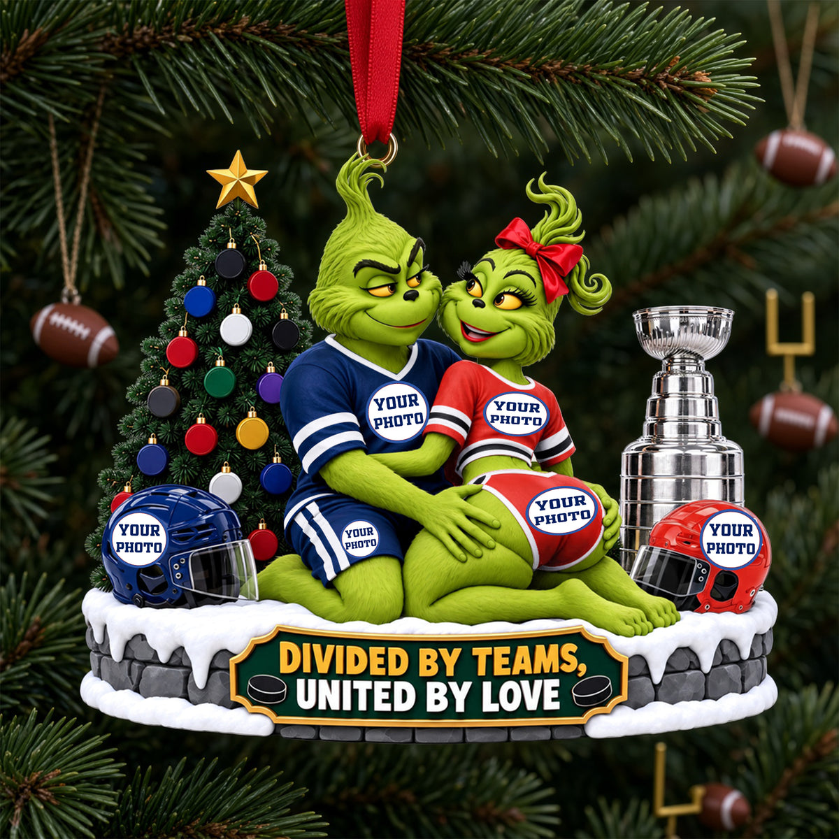 Rival Teams Christmas Ornament - Personalized Gifts For Sport Couple 03ohlu211026-Homacus
