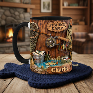 Fishing Camp Coffee Accent Mug - Personalized Gifts For Fishing Lovers 03pata090126-Homacus