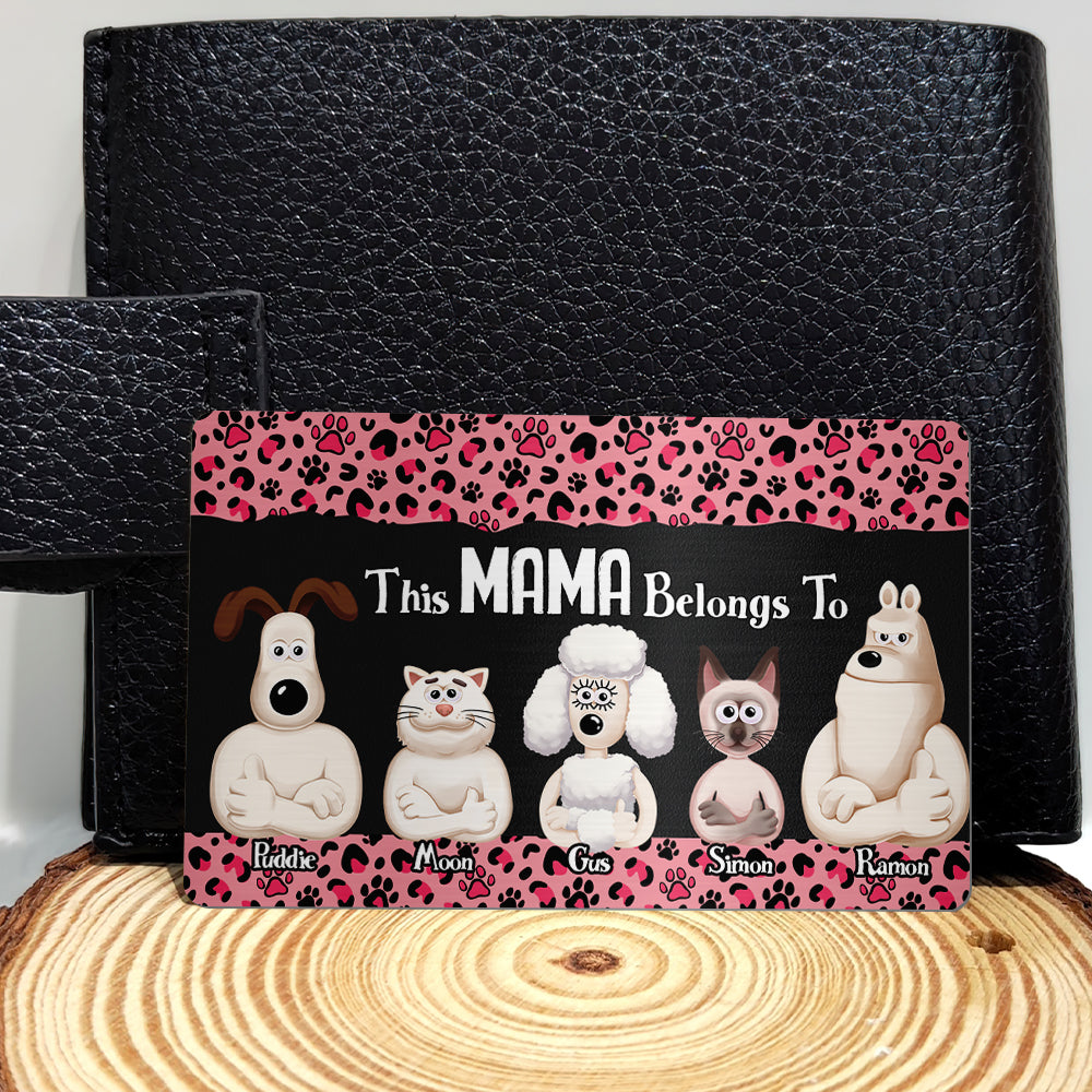 Personalized Gifts For Mom Aluminum Wallet Card Mom With Furry Babies 021KALU210125PA-Homacus