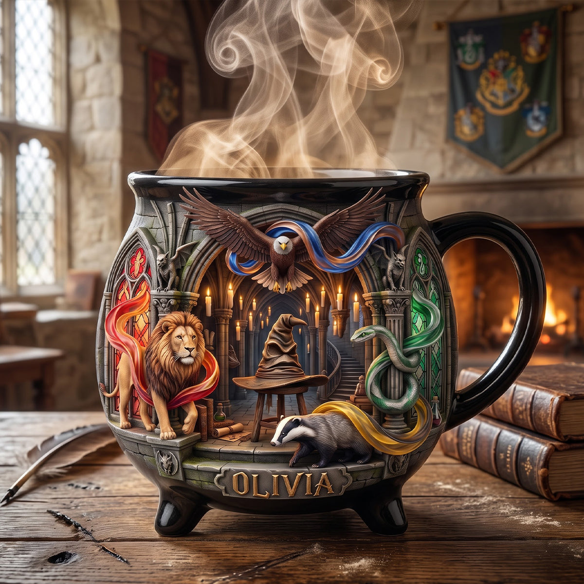 Hocus Ceramic Cauldron Mug - Personalized Gifts For Witch Lovers 01HATN180826