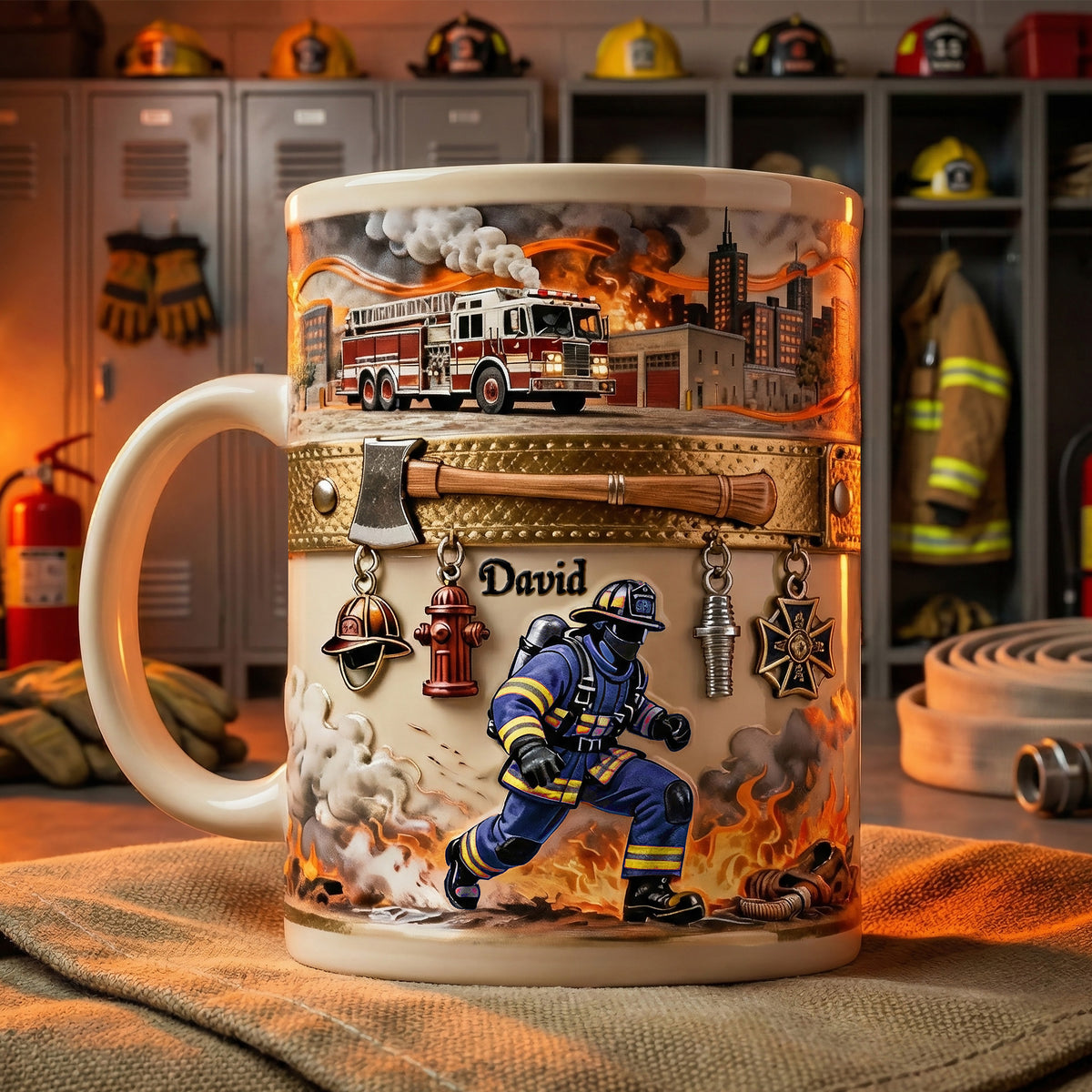Brave Firefighter Coffee Mug – Personalized Gifts For Firefighter 03pamg201225-Homacus