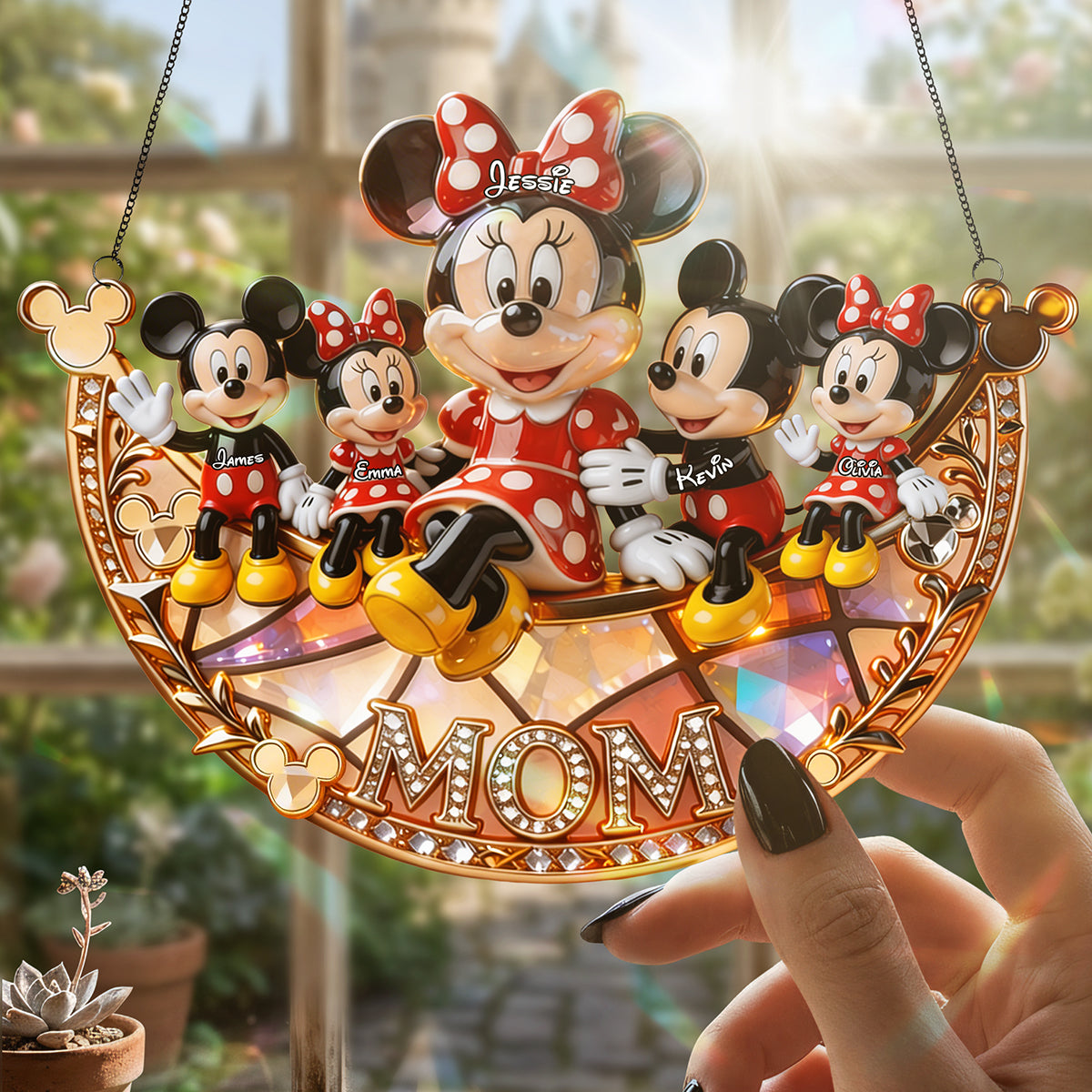 Love Mom Suncatcher - Personalized Gifts For Mothers 01kita260326-Homacus