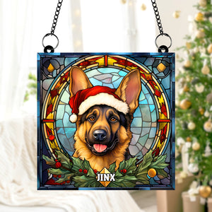 German Shepherd Dog Christmas Acrylic Suncatcher Ornament 01HUTN100924 Gifts For Dog Mom Or Dog Dad-Homacus