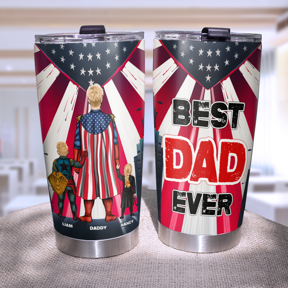 Personalized Gifts For Dad Tumbler Best Dad Ever 02topu140425hg-Homacus