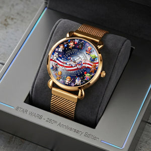 USA 250th Anniversary Mesh Strap Quartz Watch - Personalized Gifts For Patriots 03tota290526