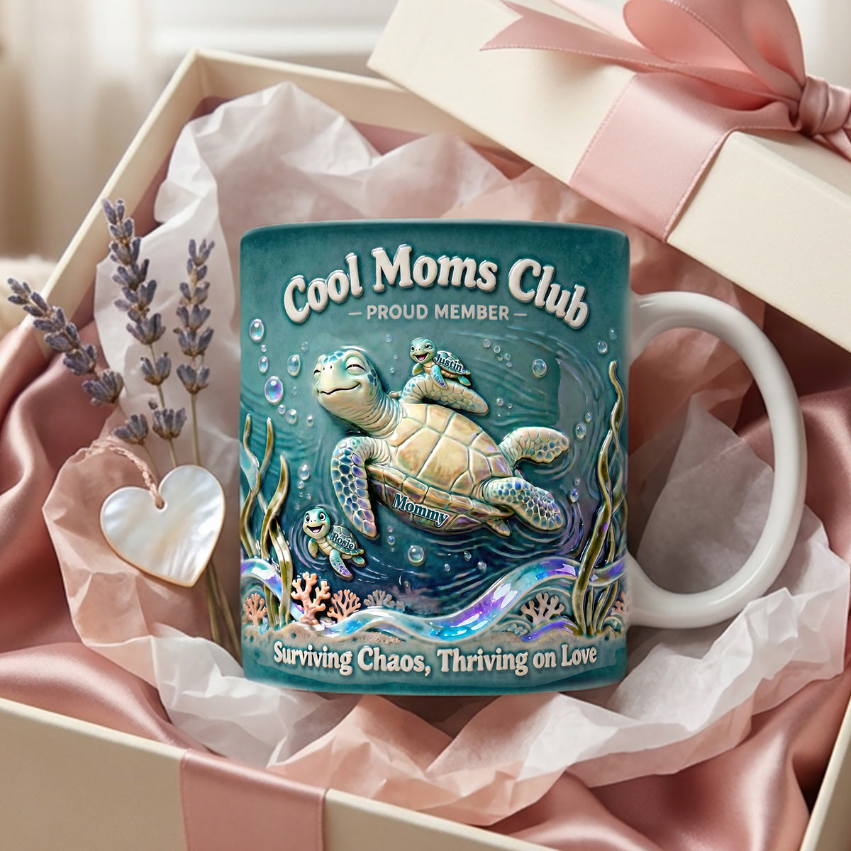 Chilling Turtle Mom Coffee Mug, Personalized Gifts For Mom 03qhmg020326-Homacus