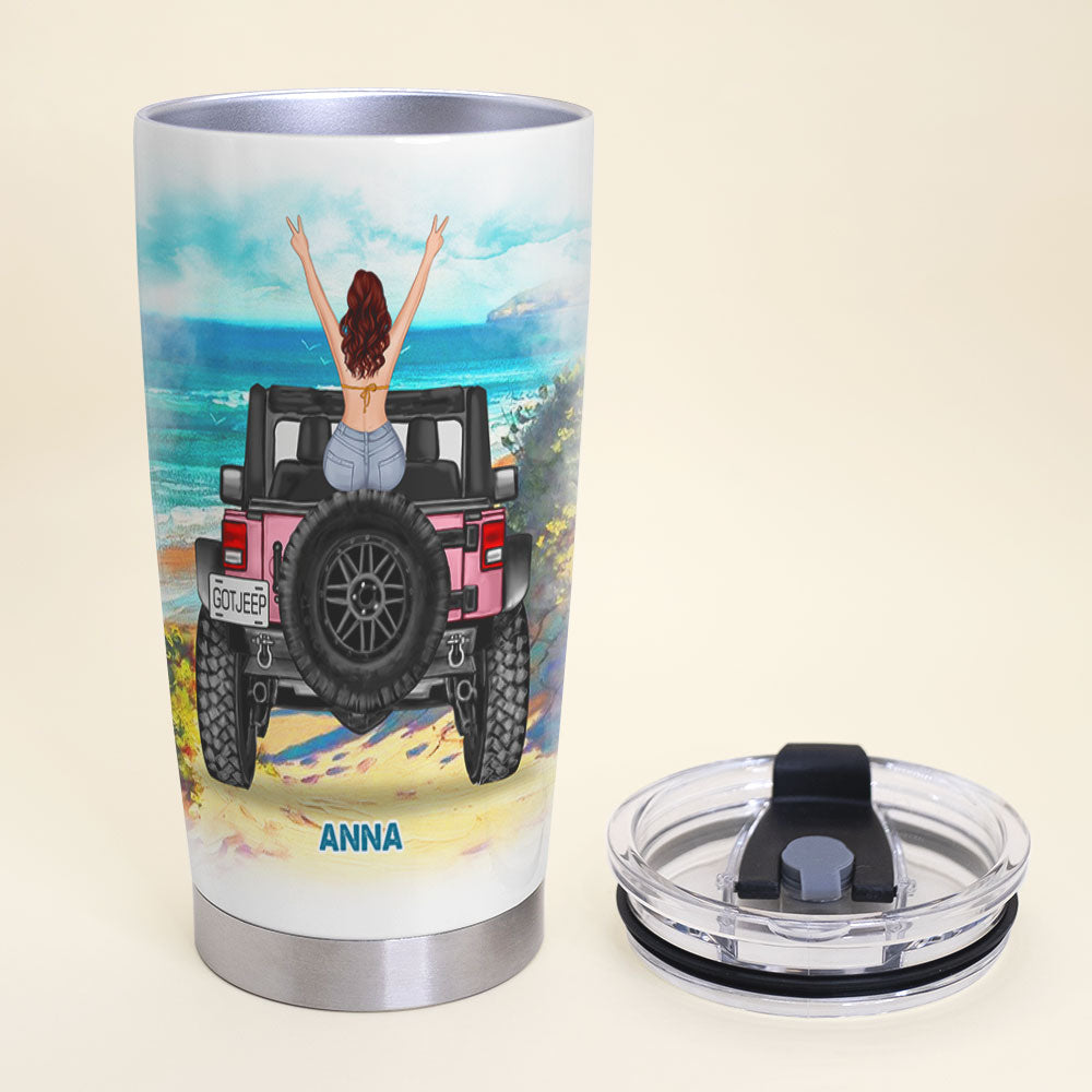Personalized Gifts For Her Tumbler Just A Girl Who Loves Traveling-Homacus