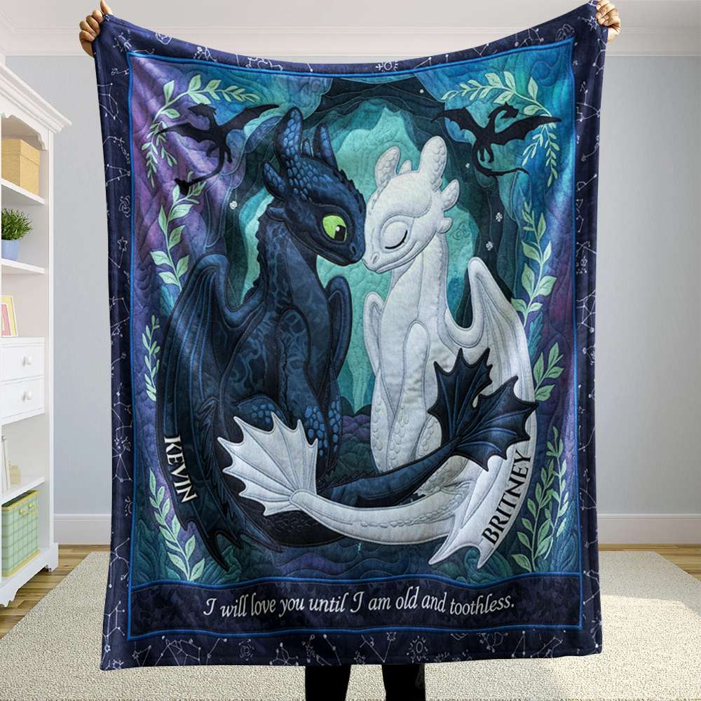 Darkness of Love Blanket - Personalized Gift For Couple 01NADT180625-Homacus