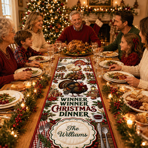 Winner Winner Christmas Dinner Quilted Table Runner - Personalized Christmas Gifts 07padt150826-Homacus
