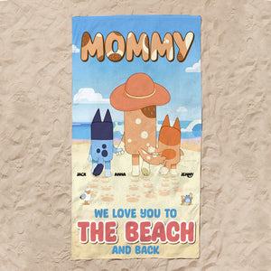 Personalized Gifts For Mom Beach Towel 02httn220424 Dog Mom On The Beach-Homacus