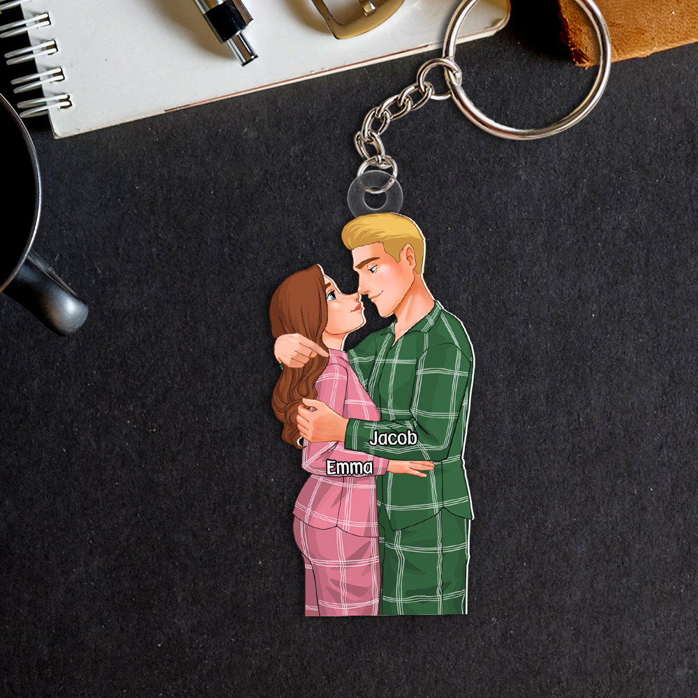 Personalized Gifts For Couple Keychain Romance Couple 021ACPU111124DA-Homacus