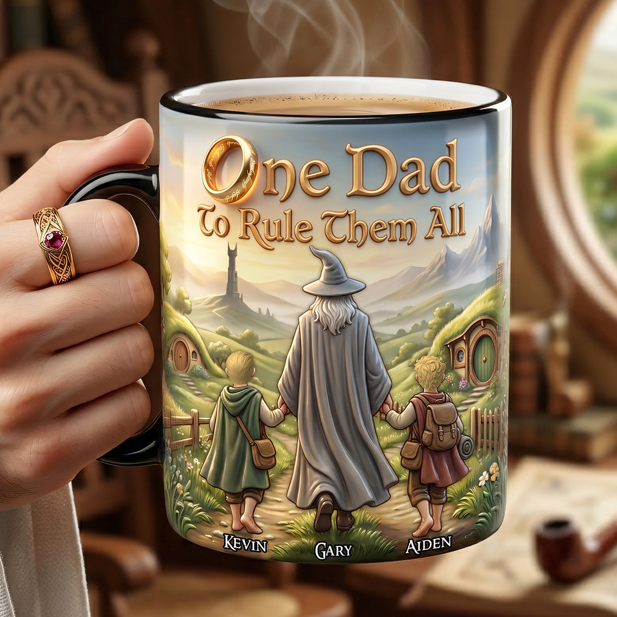 One Dad to Rule Them All Magic Mug - Personalized Gifts For Dads 03nata040526-Homacus