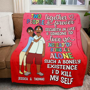 Personalized Gifts For Couple Blanket 01hupu040225hg Together Forever-Homacus