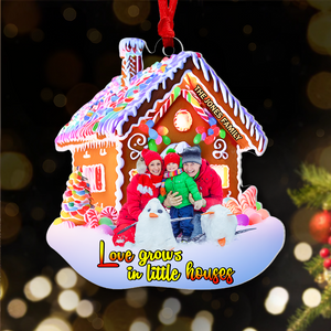 Custom Photo Gifts For Family Ornament, Love Grows In Little Houses 02TGPU240924-Homacus