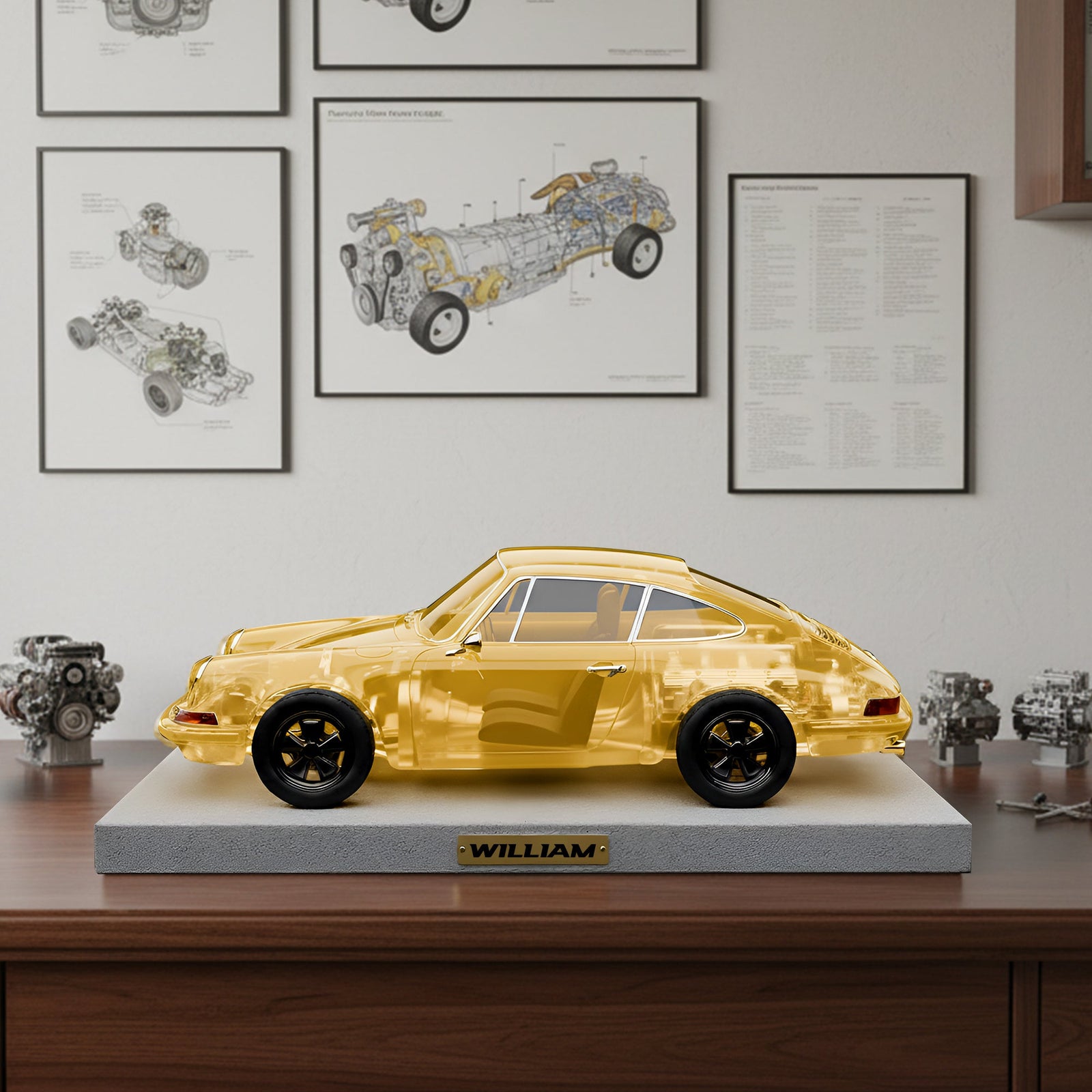 Sport Car Anatomy Acrylic Plaque - Personalized Gifts For Car Lovers 01KILU271125-Homacus