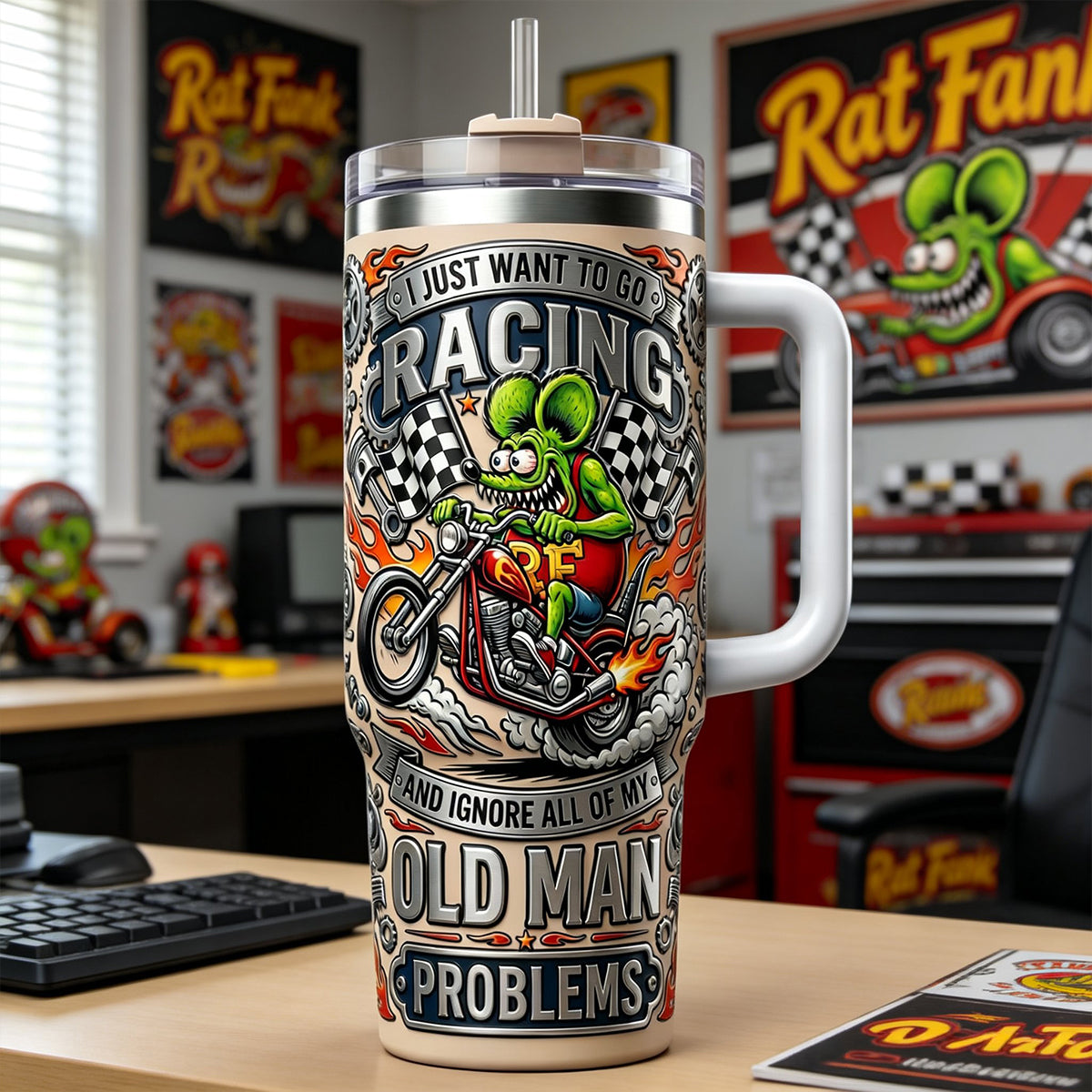 Racing Old Man Tumbler - Personalized Gifts For Racing Lovers 02patn120326-Homacus