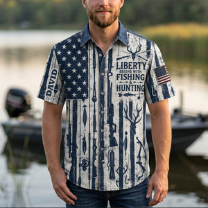 Proud American Heritage Hawaiian Dad Shirt, Personalized Gifts For Fishing & Hunting Lovers 03qhtn270526-Homacus