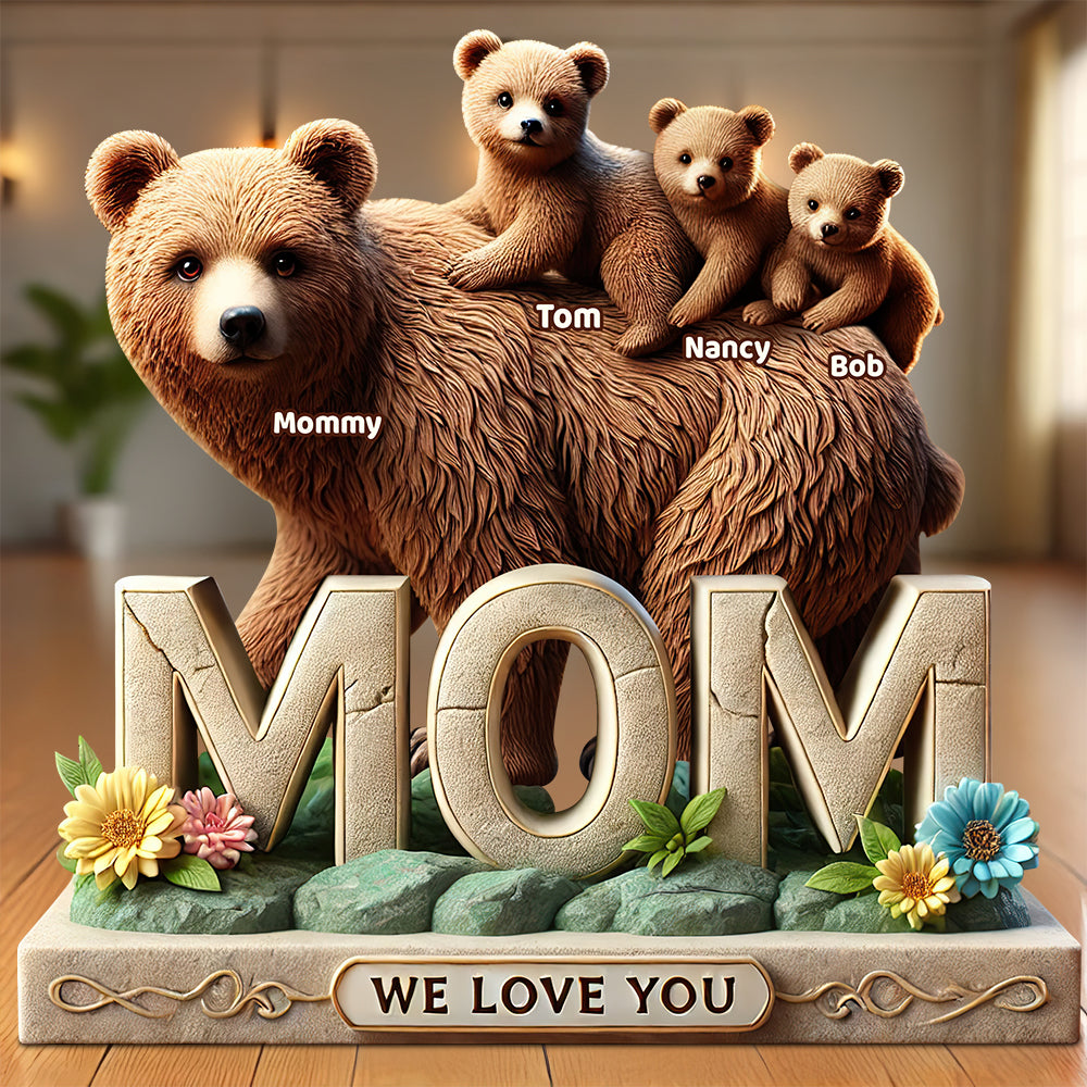 Bear Mom Acrylic Plaque Personalized Gifts For Mom 01hudt170425-Homacus