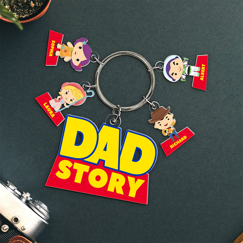 Dad Story Keychain - Personalized Christmas Gifts For Dad 02kaqn070525-Homacus