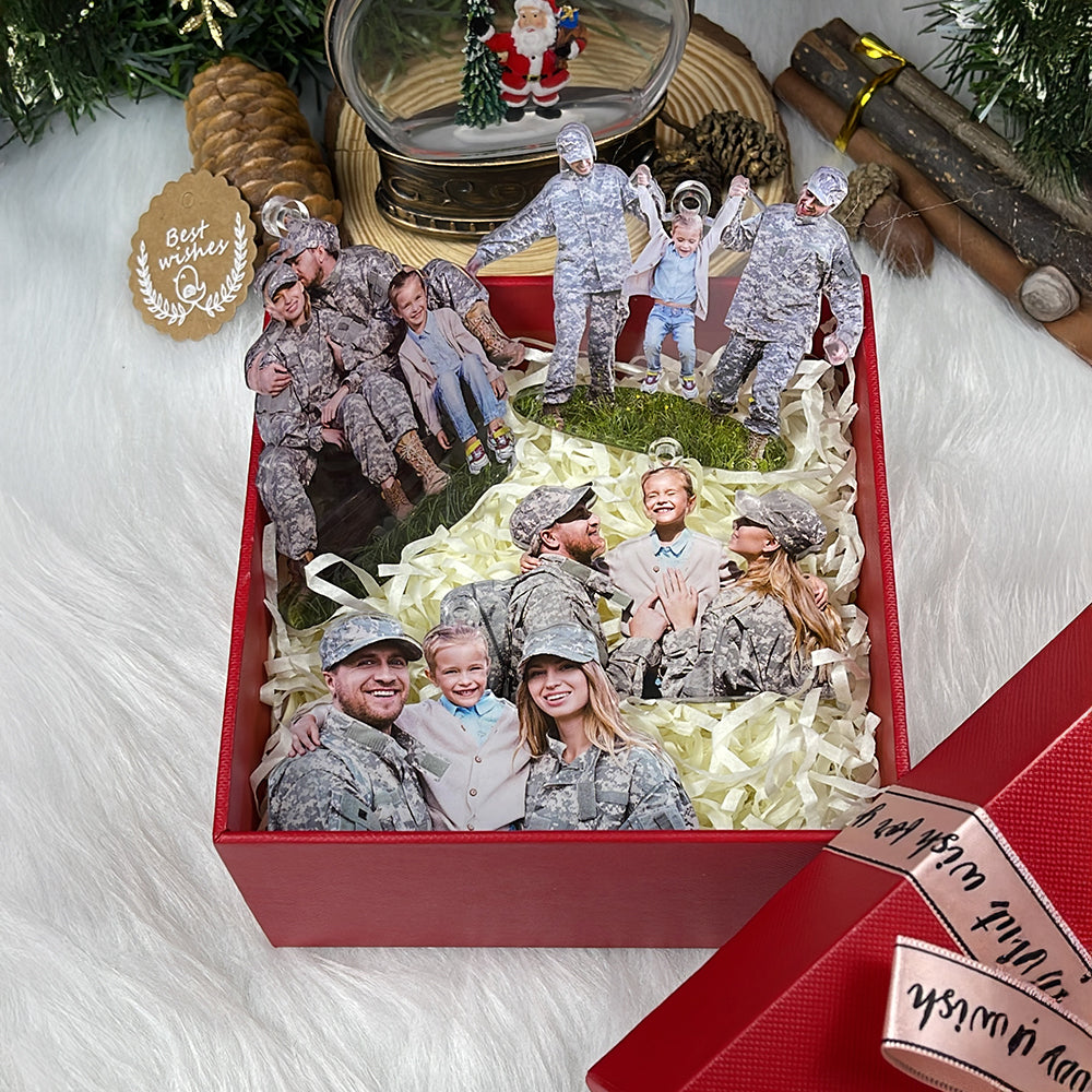 Custom Photo Gifts For Veteran Family Ornament 100acvp140924-Homacus