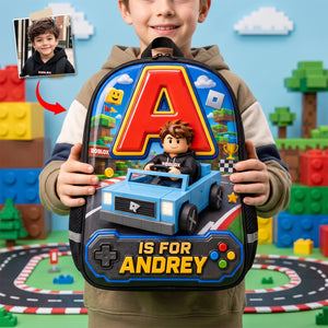 Racing To Back To School Day Shool Bag - Custom Photo Gifts For Kids 05qhdh080726-Homacus