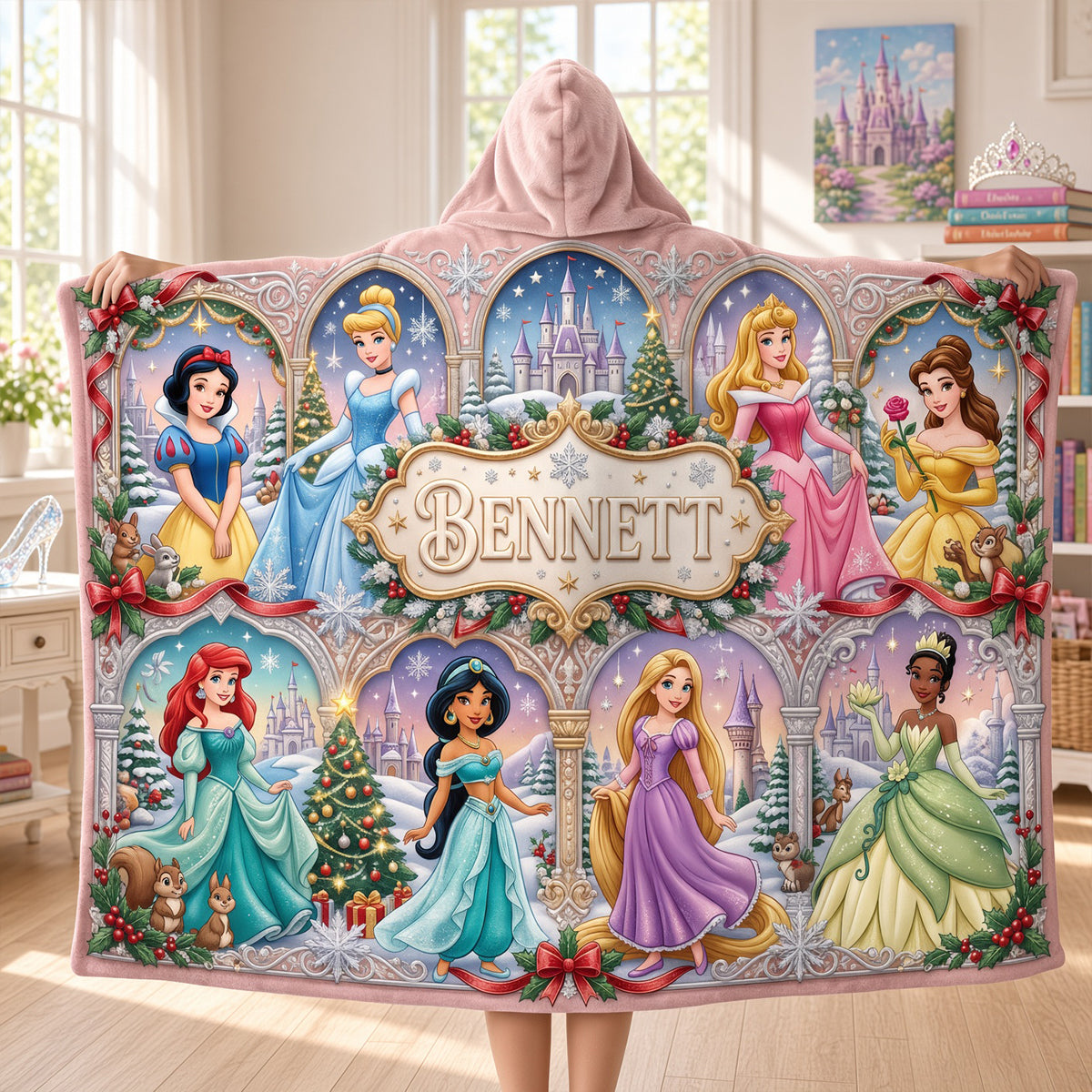 Fairy Tale Christmas Hood Blanket - Personalized Gifts For Kid 03patn261026-Homacus