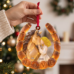 Attuned Horse Girl Sea Glass Effect Ornament, Personalized Gifts For Horse Lovers 05QHTN101026-Homacus