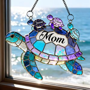 Grandma Turtle Suncatcher Ornament - Personalized Gifts For Grandma 04hudt240226-Homacus