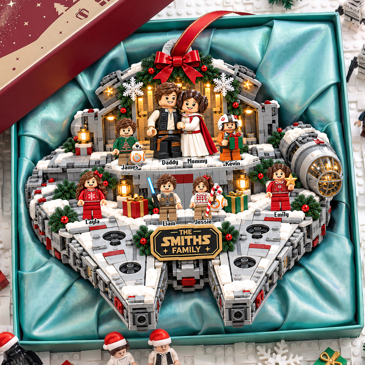 Lovely Legend Family Exploring The Interstellar Acrylic Ornament - Personalized Christmas Gifts For Family 03hata070926