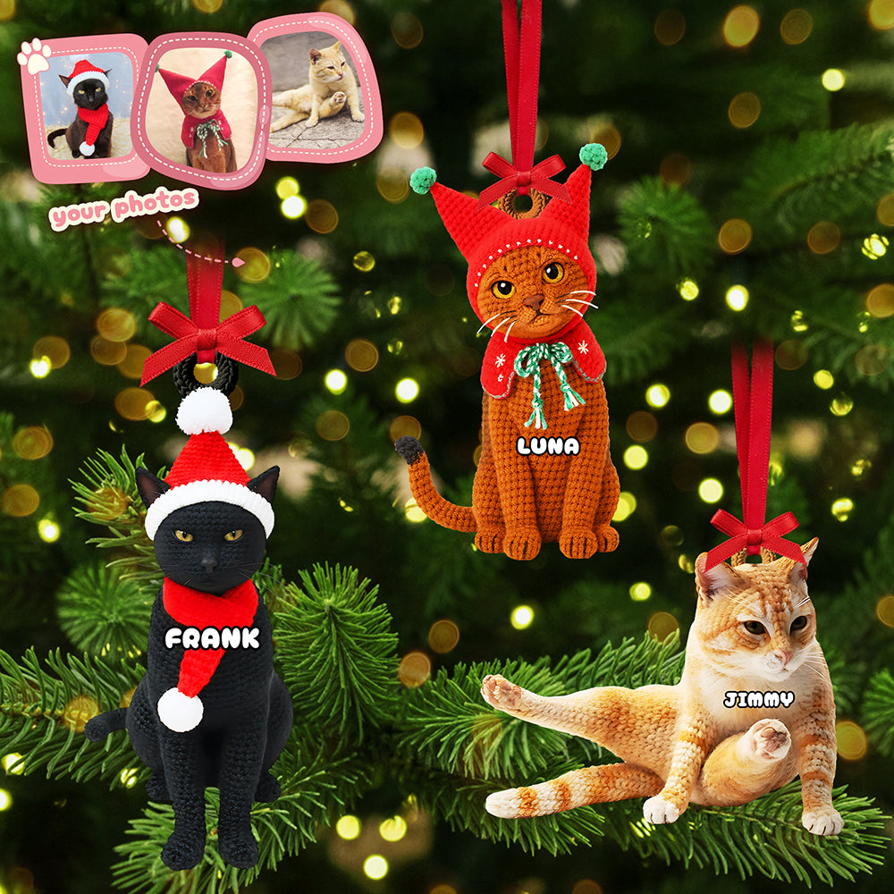 Cute Cat Ornament, Personalized Gifts For Cat Lovers 02qhta120925-Homacus