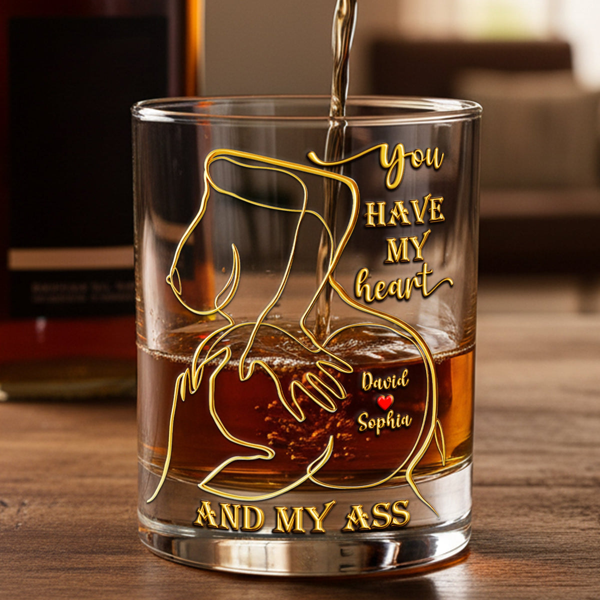 Spicy Love Round Glass - Personalized Gift For Couples 03NALU021225-Homacus