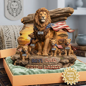 Best Dad & Little Cubs Acrylic Plaque - Personalized Gifts For Dads 02NATA290426-Homacus