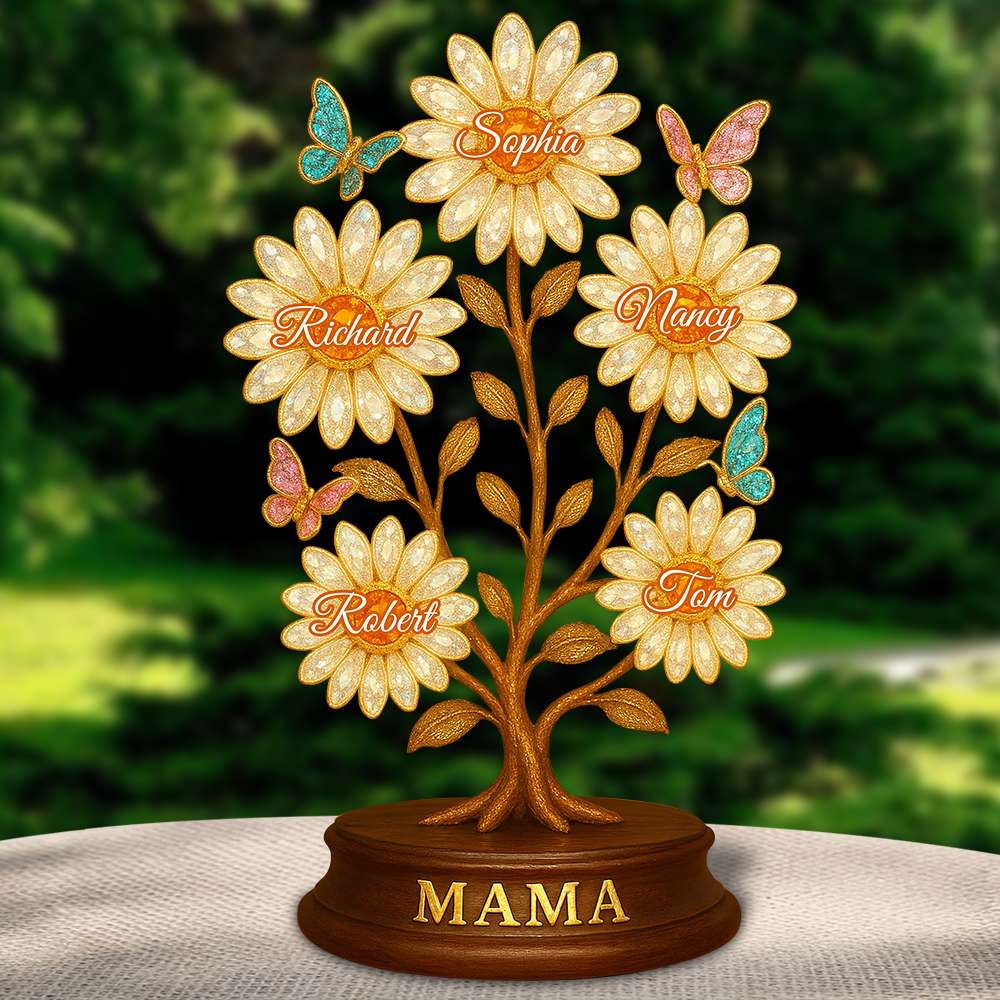 Flower Mama Acrylic Plaque Gifts For Mom 03TODT140425-Homacus