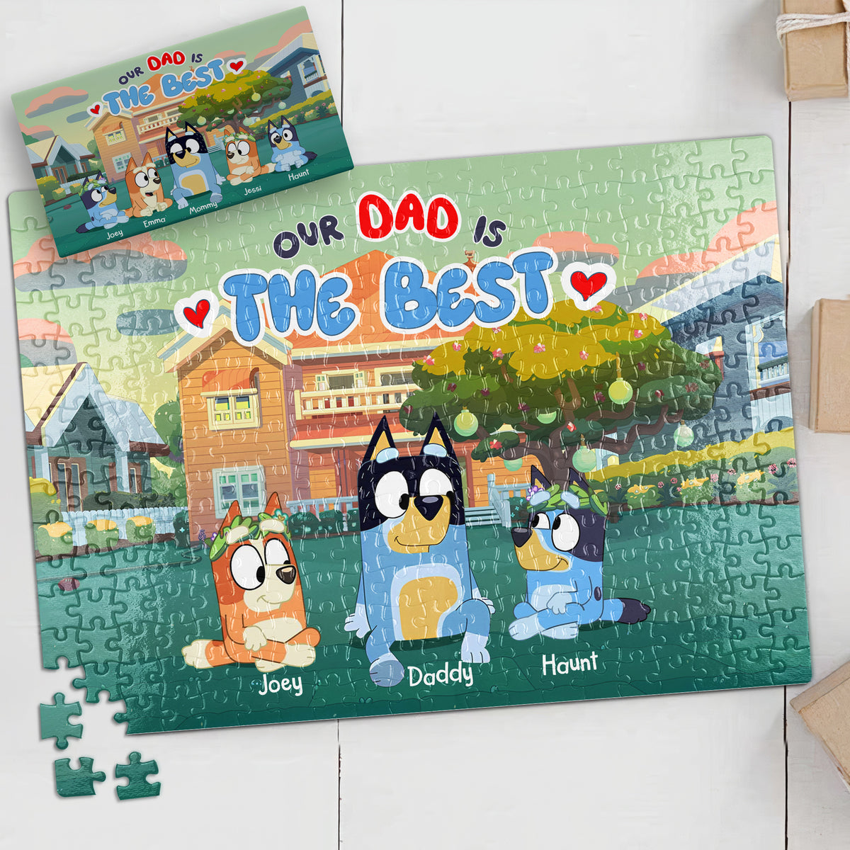 Personalized Gifts For Dad Jigsaw Puzzle, Our Dad Is The Best 05OHLU180325-Homacus
