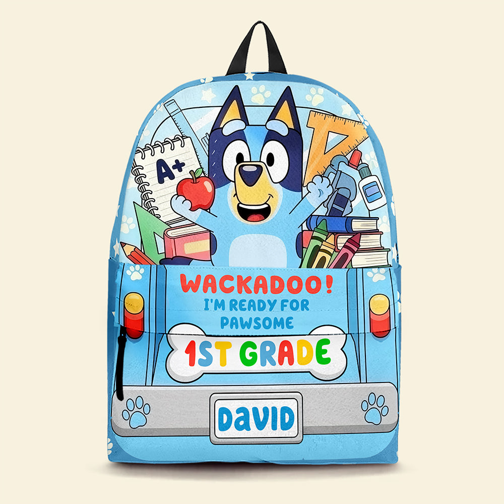 Cartoon Pup Backpack – Personalized Back To School Gift For Kids 03TGQN220725-Homacus