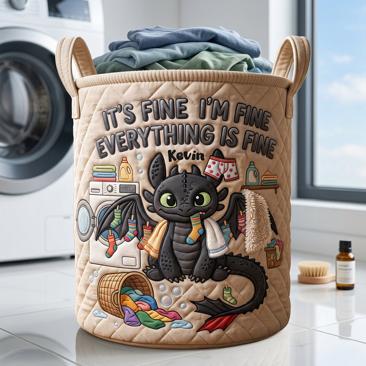 Cute Overload Quilted Laundry Basket - Personalized Gifts 03qhta100726-Homacus