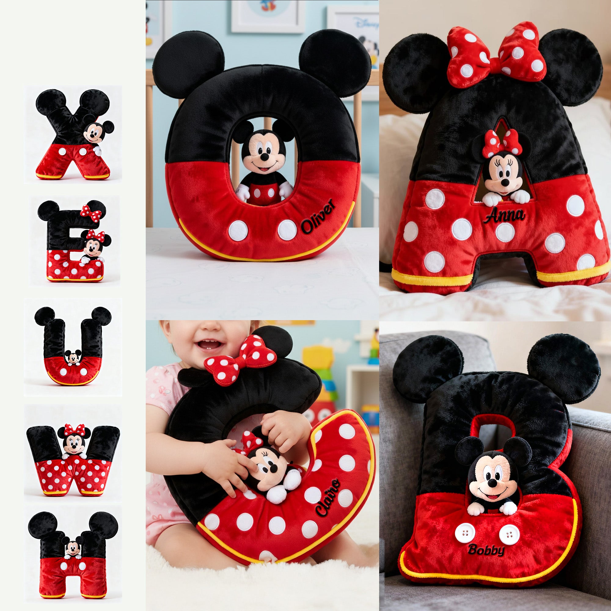 Cute Initial Letter Alphabet Custom Shape Pillow, Personalized Gifts For Kid 02qhmg181125-Homacus