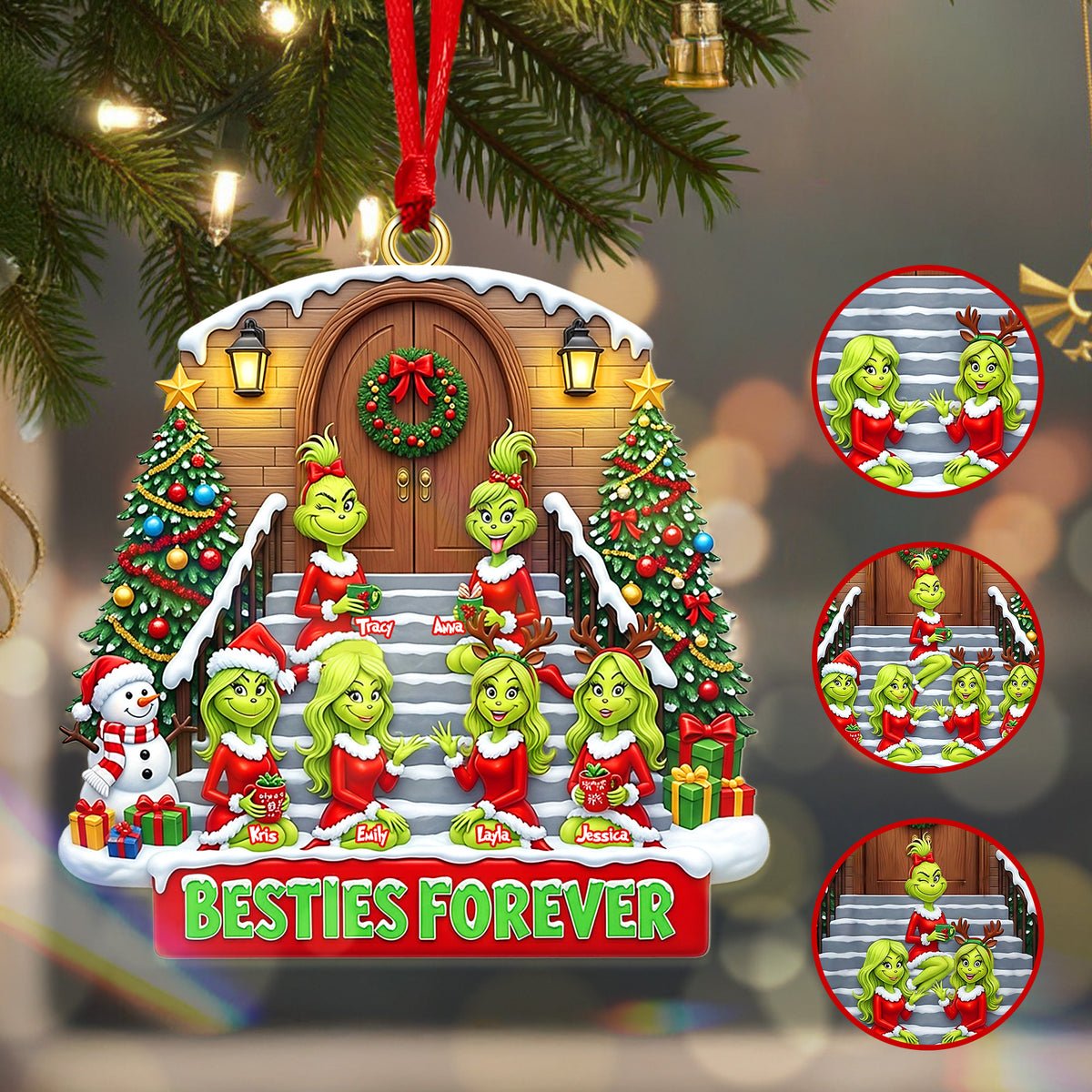 Personalized Gifts For Bestie, Christmas Acrylic Ornament 01tomg190925-Homacus