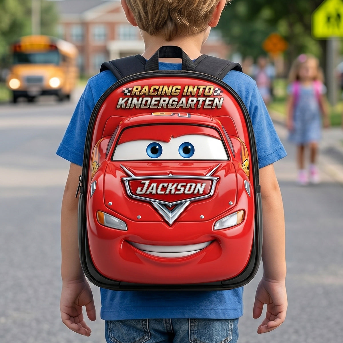 Racing Backpack - Personalized Gifts For Kids School Bag 05natn250626-Homacus