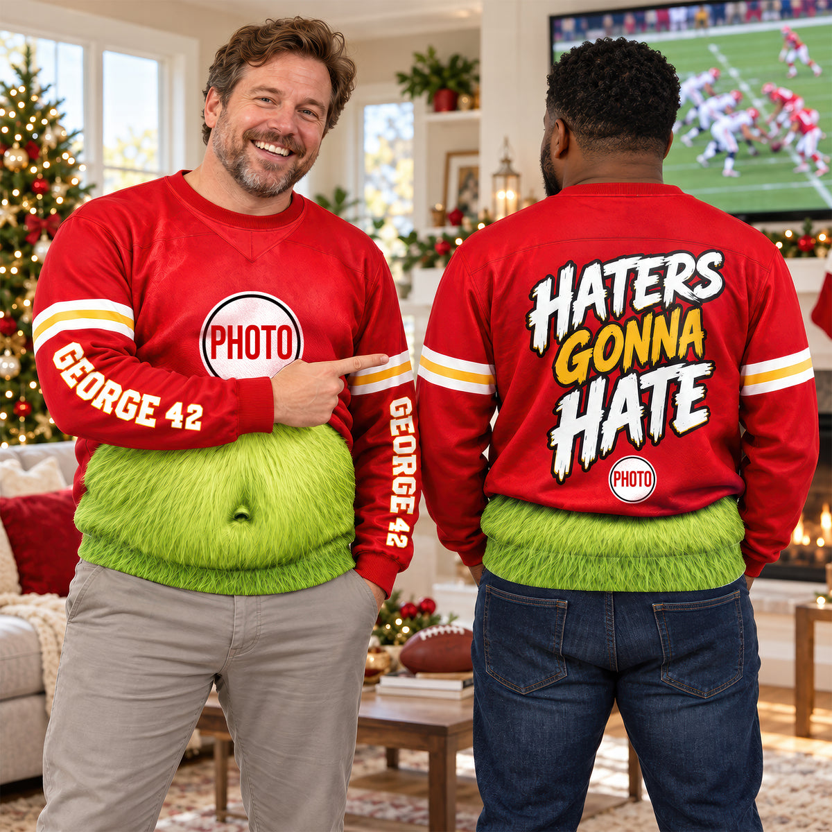 Festive Football Belly 3D Shirt - Personalized Gifts For Football Fans 02HUQN300926-Homacus