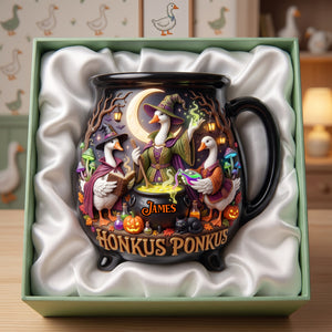 Funny Goose Cauldron Mug - Personalized Gifts For Halloween 04tolu180826-Homacus